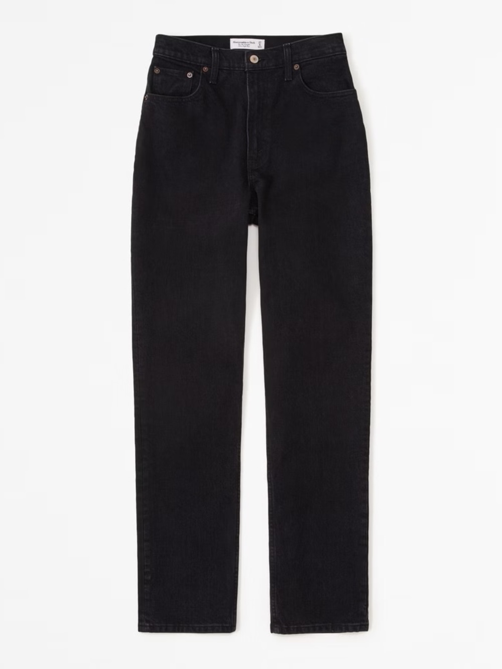 Abercrombie & Fitch Ultra High-Rise '90s Straight Jeans Black - 24/00 Short